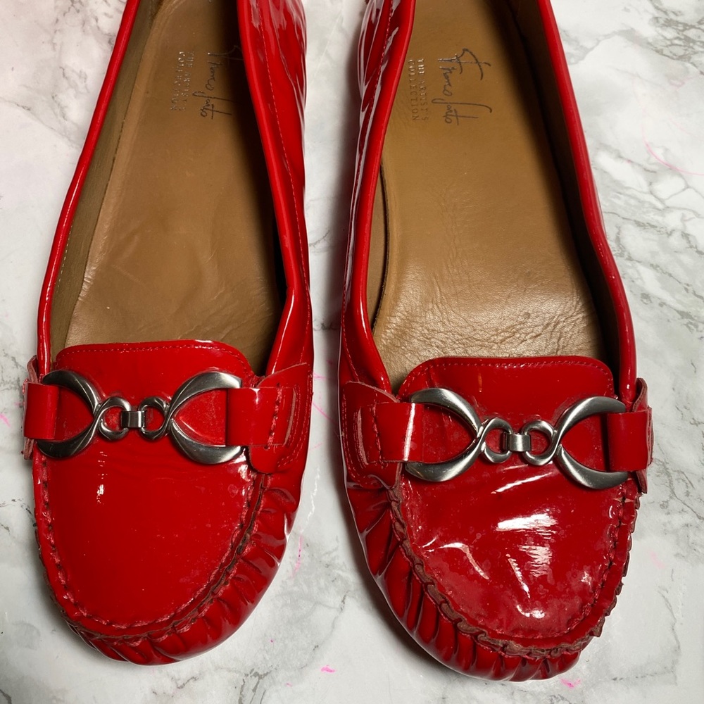 Franco Sarto Red Patent Leather Flats